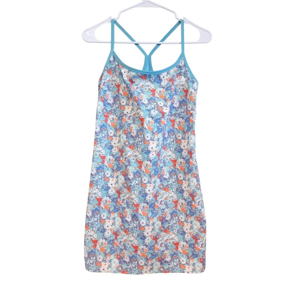 The North Face Never Stop Wearing Dress‎ Women S Blue Floral Activewear Romper